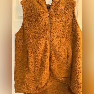 Plus Cozy Teddy Bear Faux Sherpa Vest